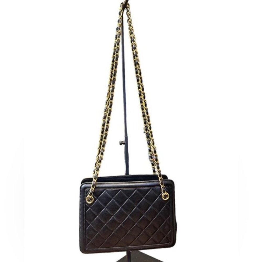Chanel Vintage 80s Lambskin Leather Mini GST Crossbody Bag
